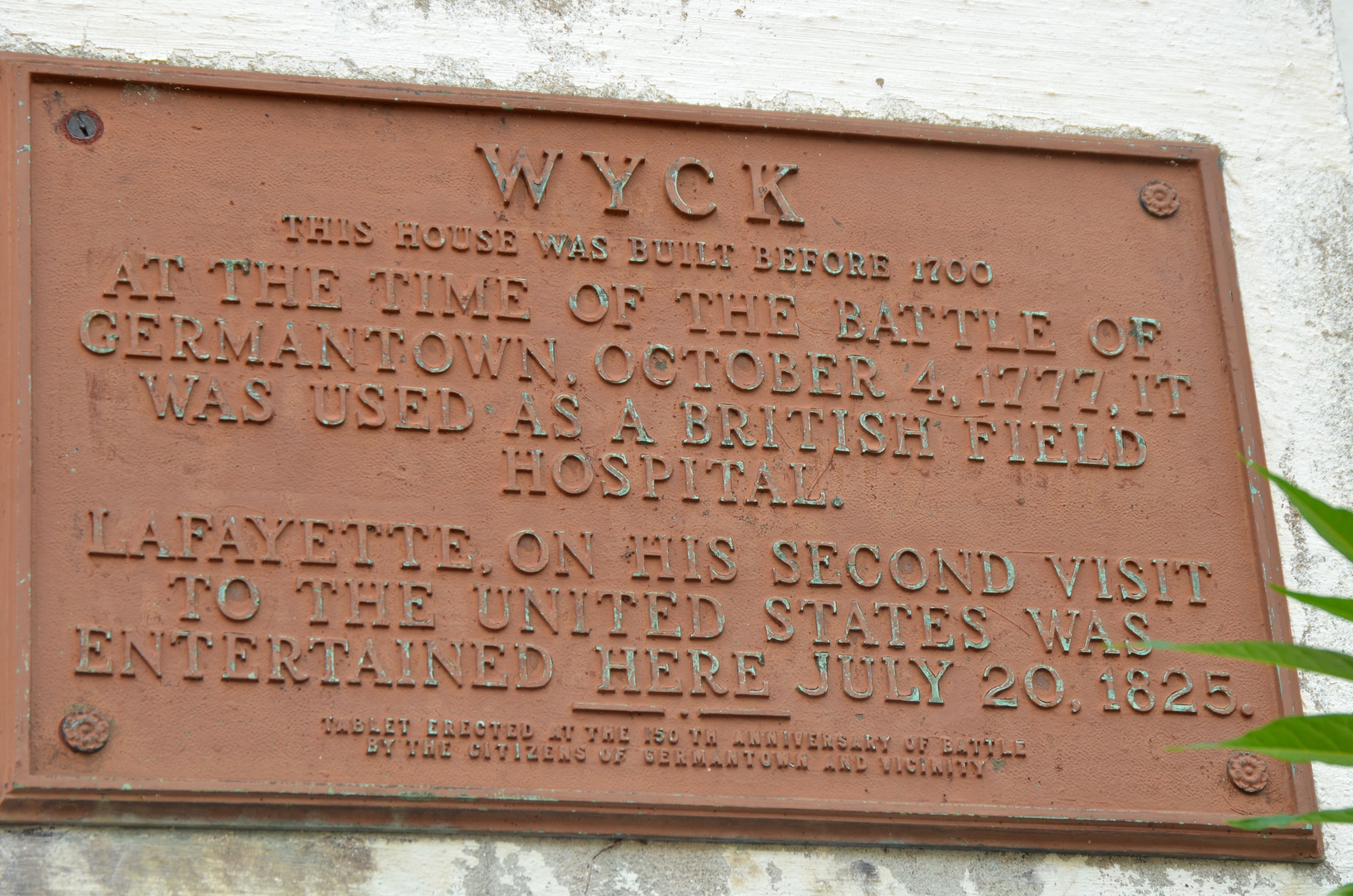Wyck has a long and eventful history in Germantown, north of Philadelphia, PA